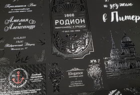 Лак с белым на черном тачкавере - стильная классика!
