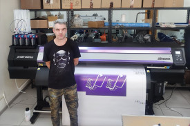 Запуск принтера Mimaki JV300-160 Plus в московской типографии