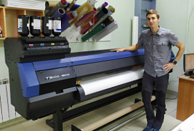 Запущен первый в Питере текстильный принтер Mimaki TS100!