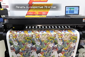 Честные 70 квадратов в час в честном видео про Mimaki TS100!