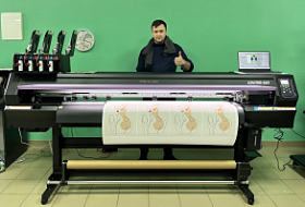 Запуск Mimaki CJV150 на производстве обоев и картин в Балашихе