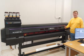 Инсталляция Mimaki UCJV300 в типографии "РК-КОПИ" (Санкт-Петербург)