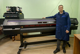 Инсталляция УФ-принтера Mimaki UCJV300 в подмосковной Коломне