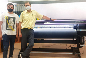 Широкоформатный принтер Mimaki CJV300-160 Plus на заводе КАМАЗ