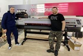 Запуск УФ-принтера Mimaki UJV100 в РПК "Абрис" (Благовещенск)