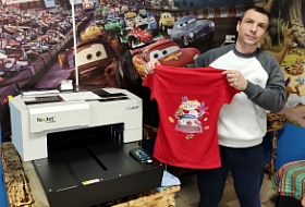 Инсталляция футболочного принтера Polyprint для сети магазинов одежды